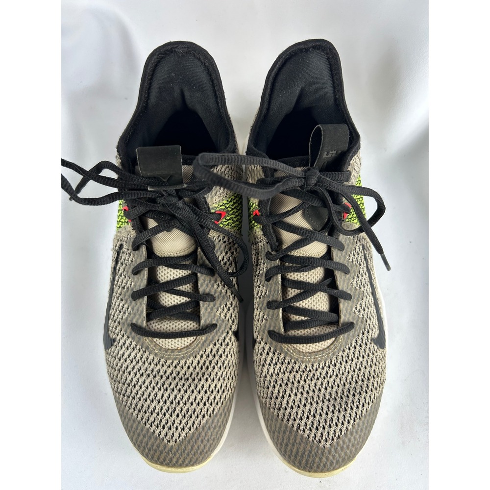 Nike Basketball Sneakers LeBron Witness 4 Athletic shoes Tan Lime Green Black 7Y - Picture 2 of 10